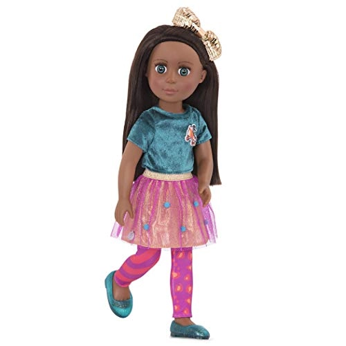 Odessa Fashion Doll - 14-Inch Dark Skin Tone Black Hair Green Eyes Ages 3+