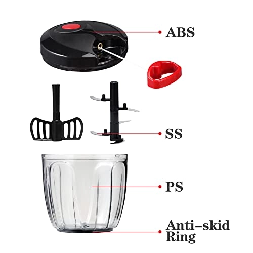 Manual Food Chopper - 900ML 5