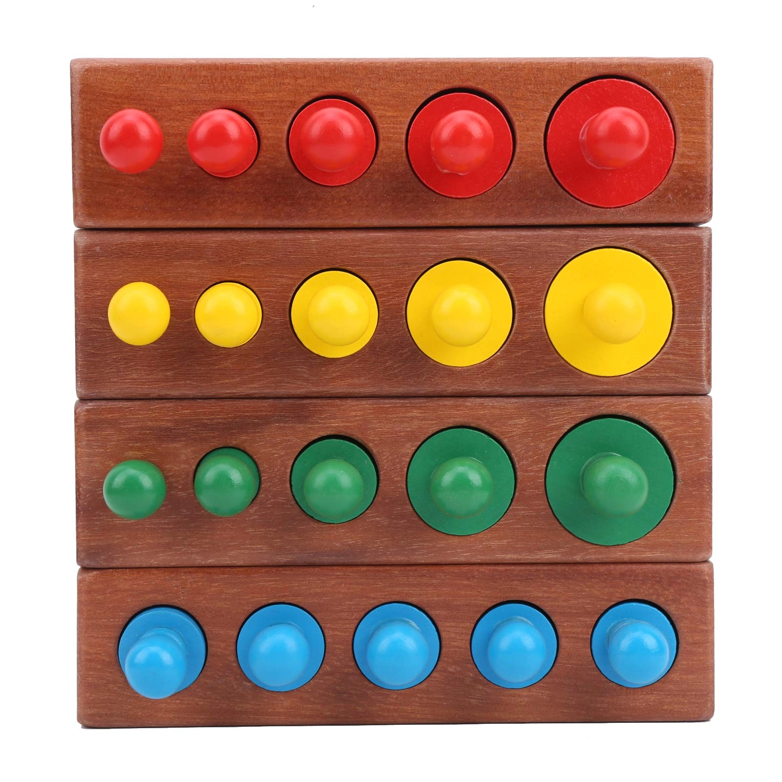 RiToEasysports Knobbed Cylinders Blocks - 36 months+ 24 pieces