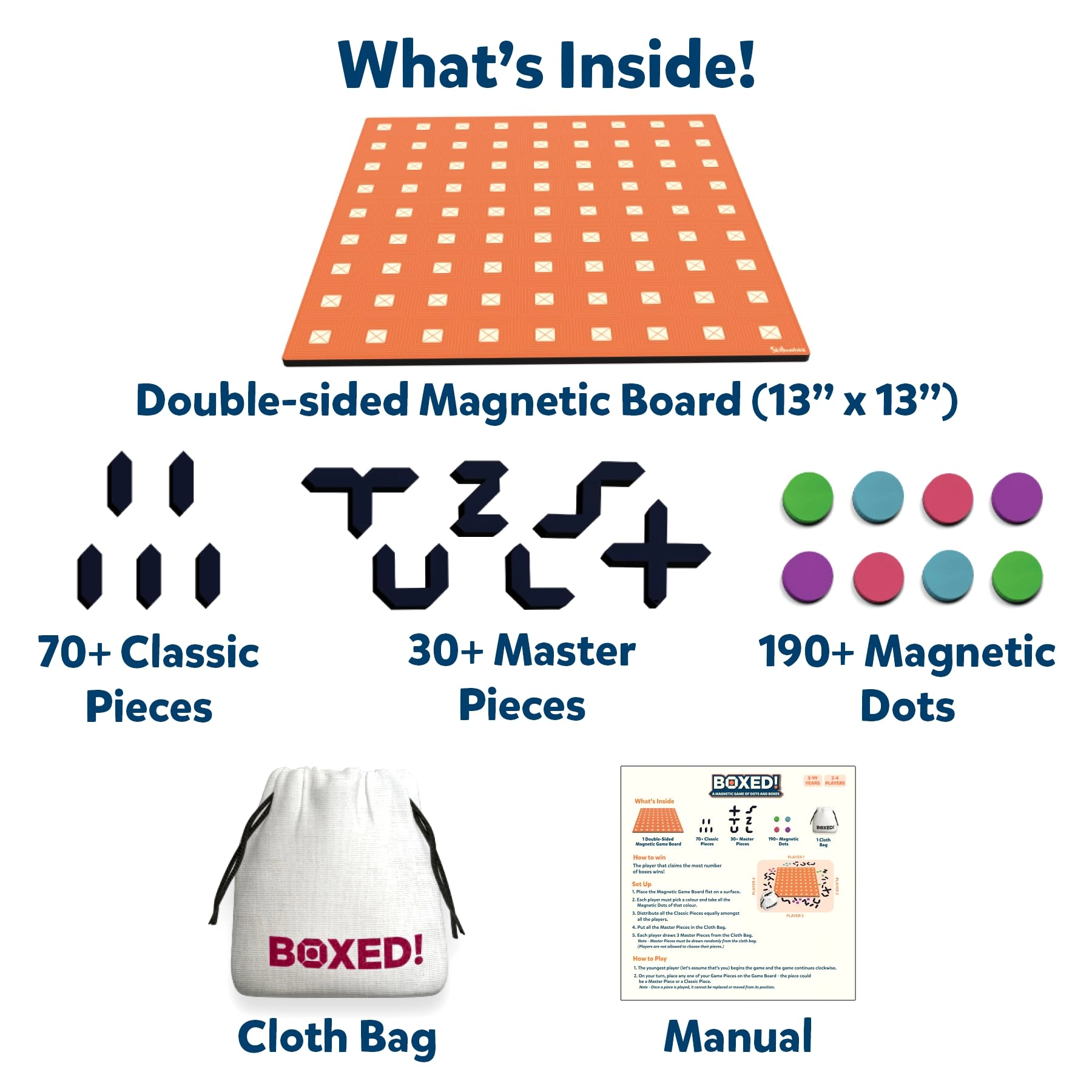 Magnetic Dots & Boxes - Boxed! Multicolor