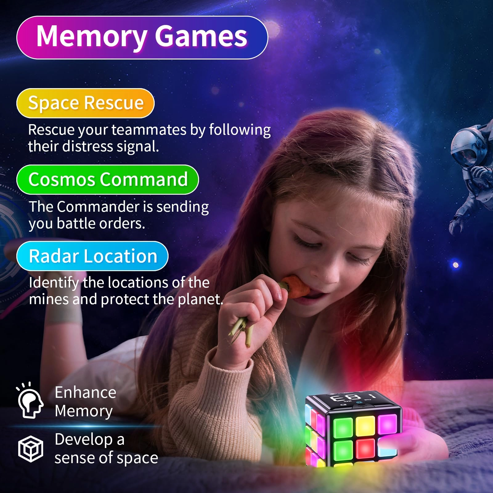 Puzzle Cube - 15-in-1 Score Screen Black
