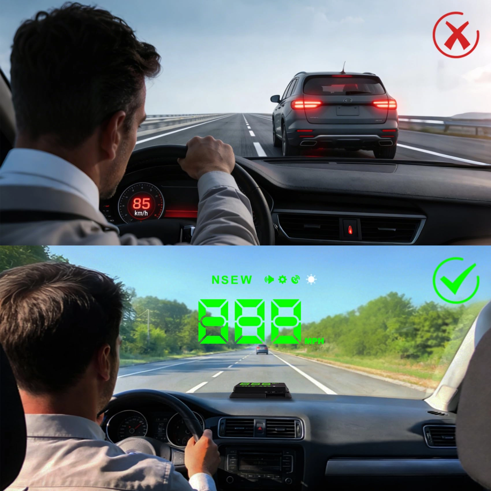 Head up Display - GPS Speedometer USB Plug and Play