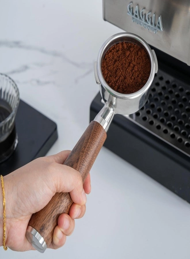 Bottomless Portafilter - 58mm E61 Group Head Walnut