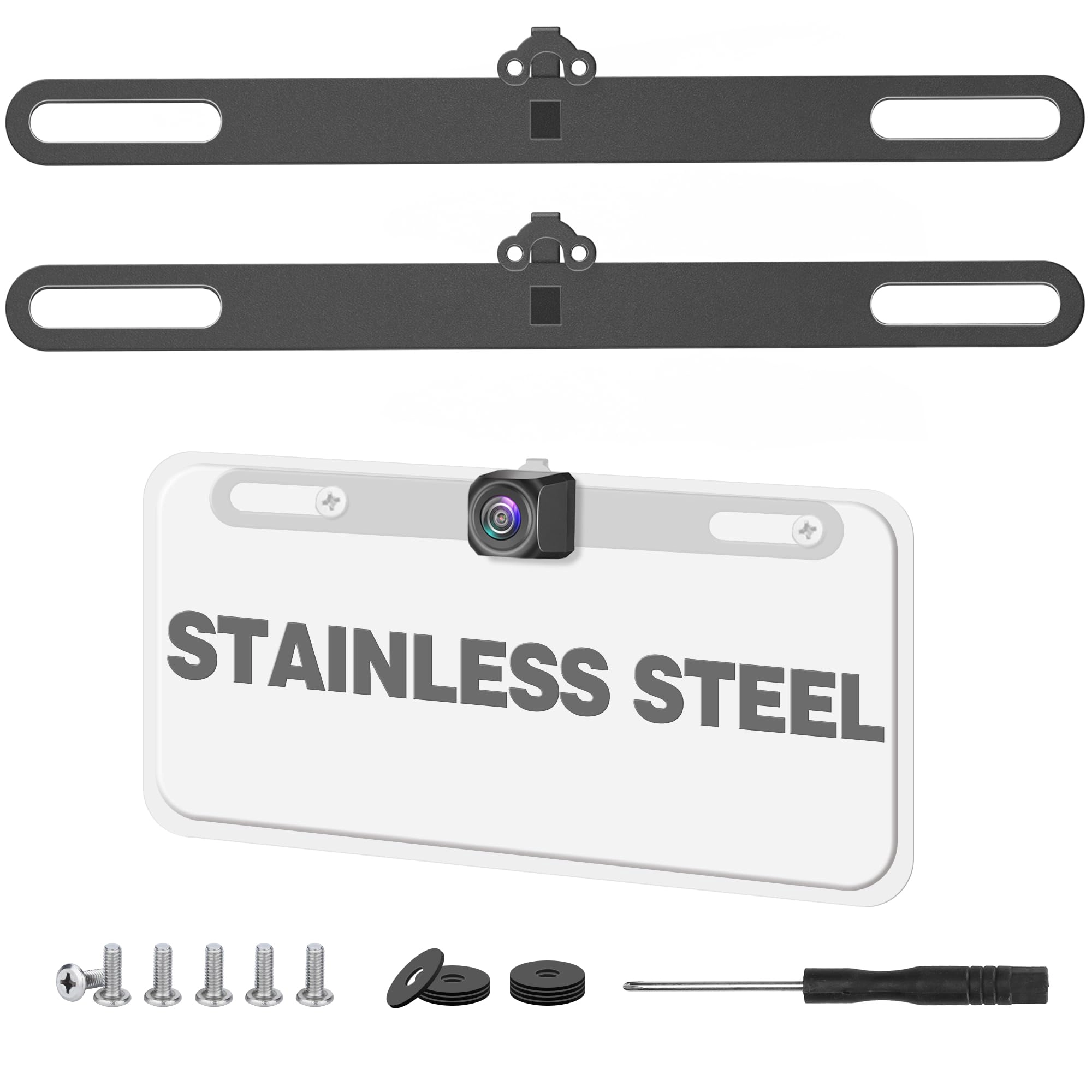 Stainless Steel License Plate Camera Mount - Universal Surface Mount