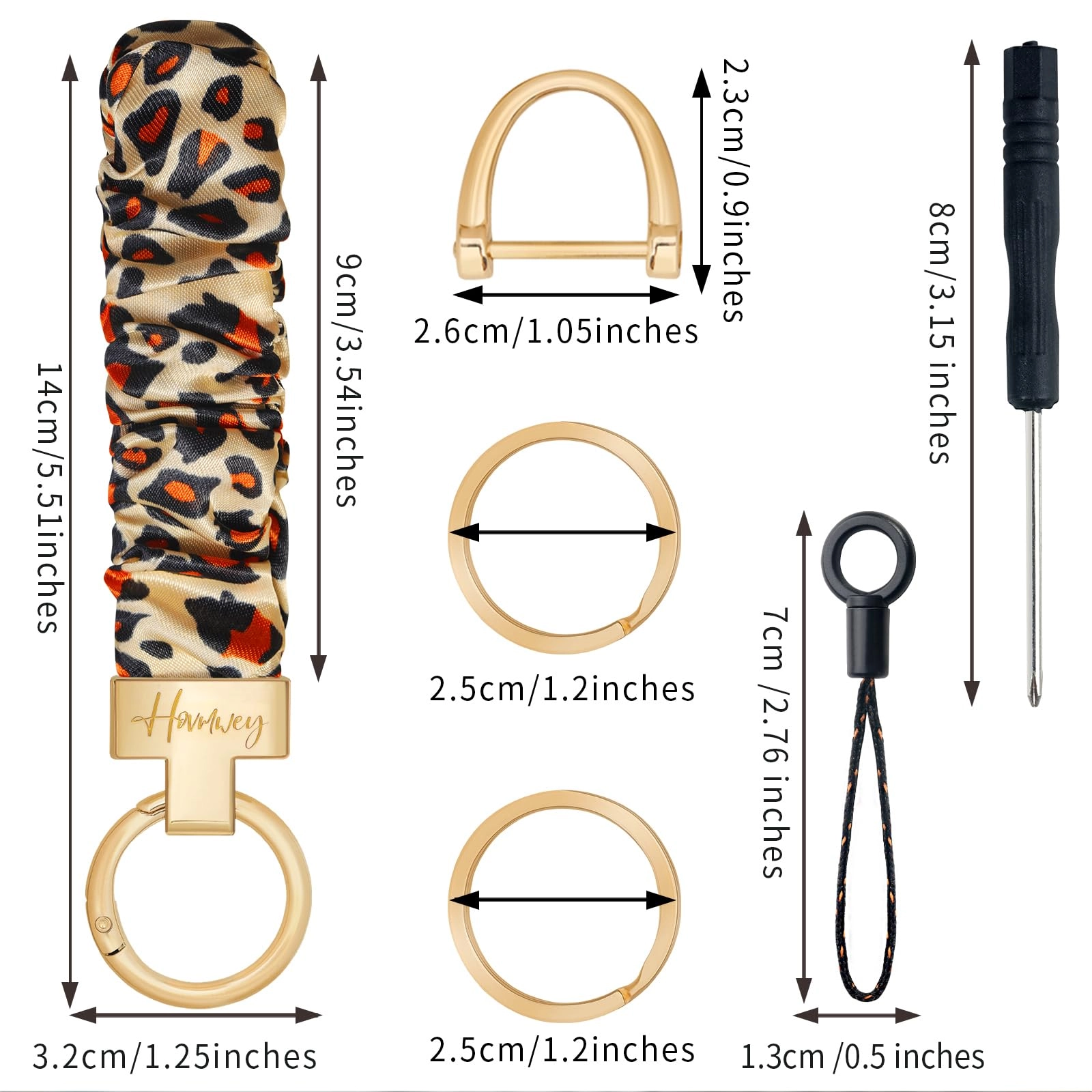 Stretchy Scrunchie Keychain Wristlet - Fun