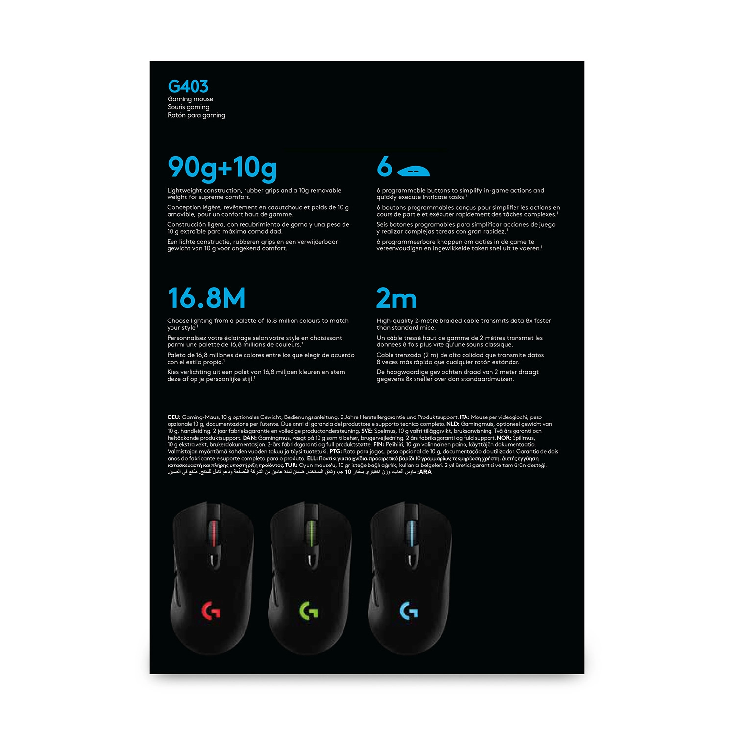 G403 HERO Gaming Mouse - Bluetooth