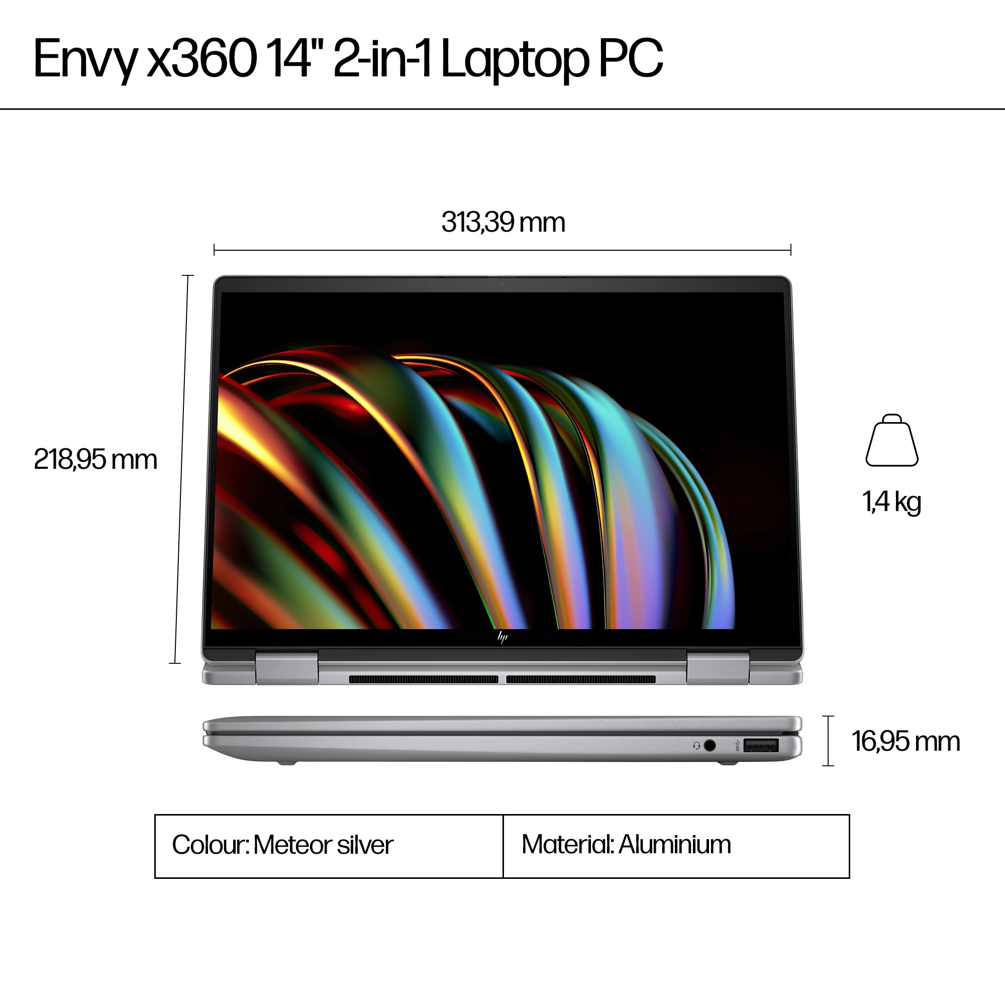 Envy x360 9R1K0UA - 15.6'' Core Ultra 7 155U 16GB DDR5 512GB SSD