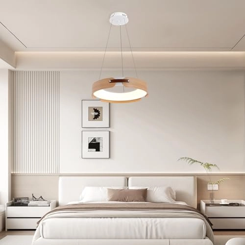 Round LED Chandelier - 3000K–6000K Dimmable