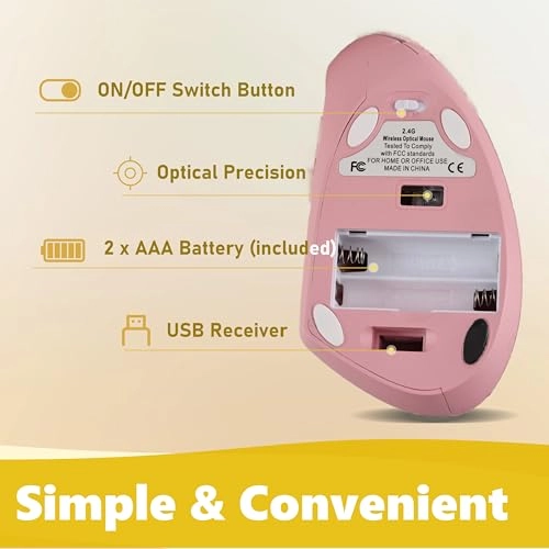 Left Handed Vertical Mouse - Wi-Fi