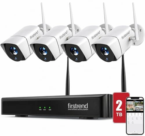 Security Camera System - 4 pcs 8CH 2MP
