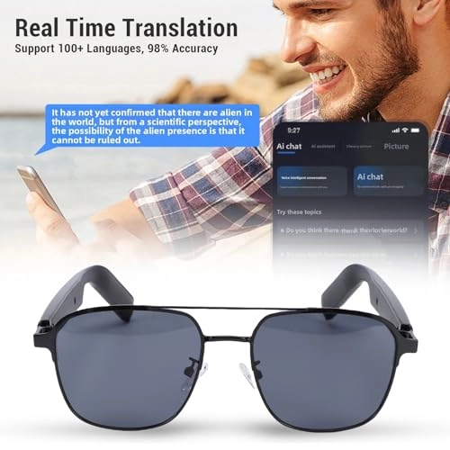 Smart Sunglasses - Over 100 Languages Bluetooth V5.4