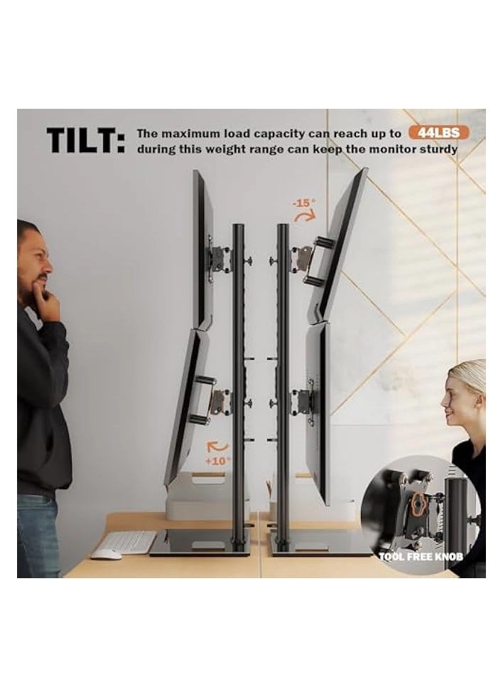 Dual Monitor Stand - 32 inch 75mm x 75mm 100mm x 100mm