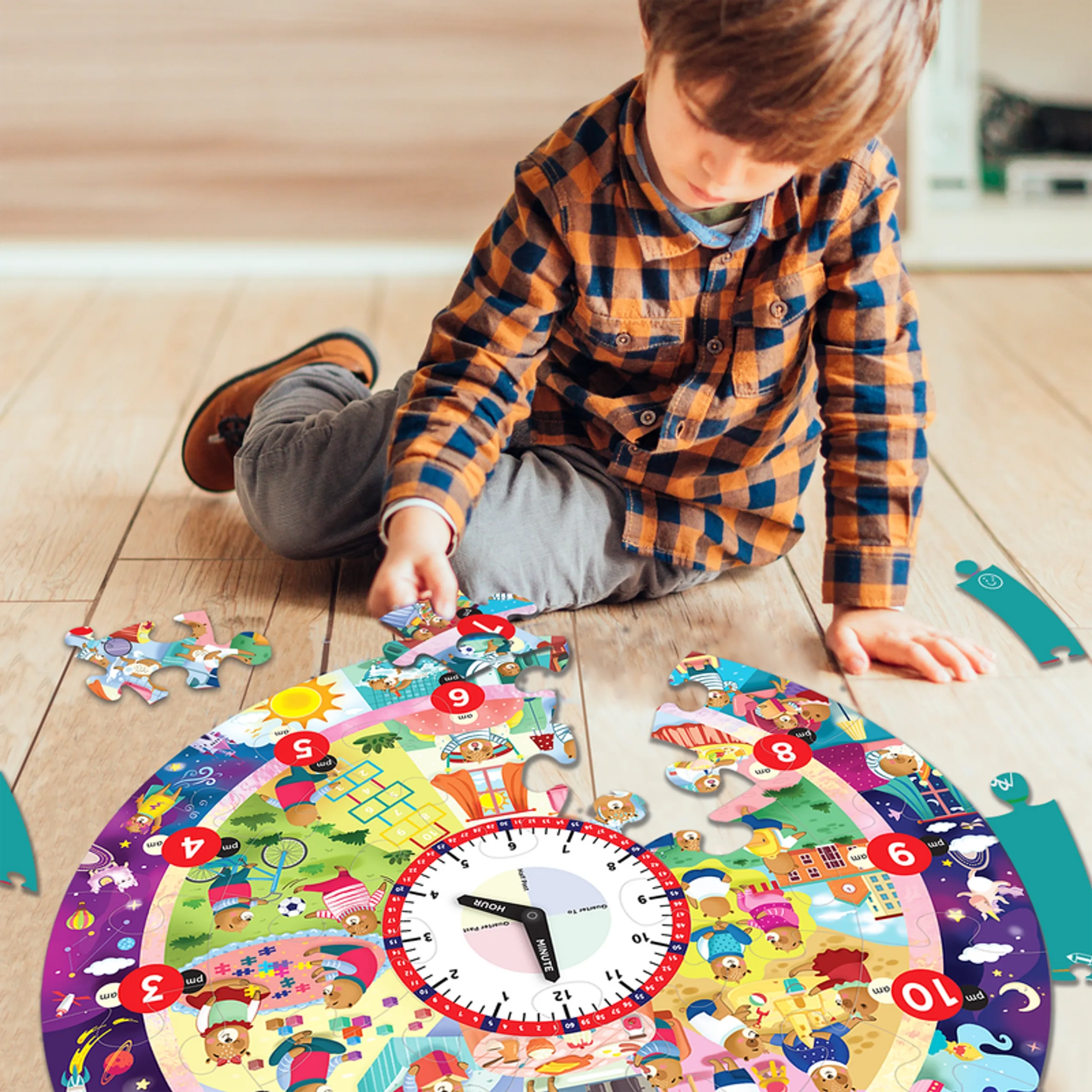 Busy Bear's Time Puzzle - 3 to 6 years 37 Pcs