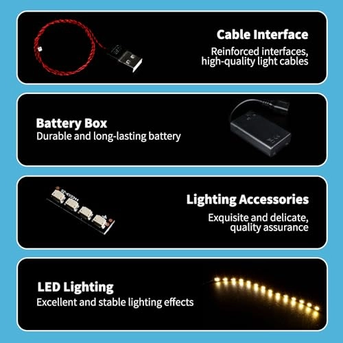 Led Light Kit for Lego Rose Bouquet Set (10328-rc-FBA) - RC Version Red