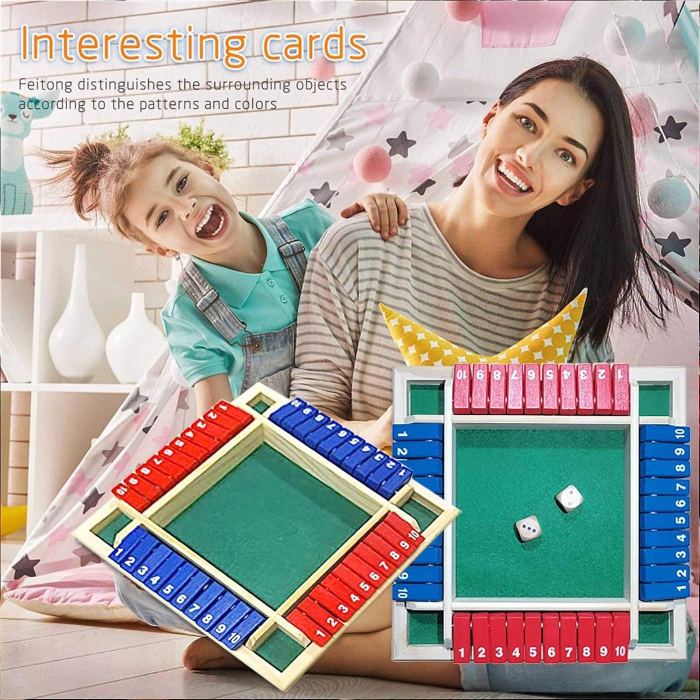 Shut The Box - 4-Player Wooden 10-Number