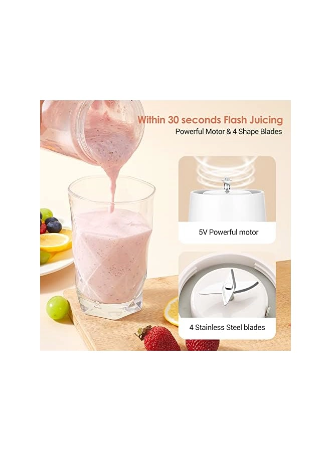 Portable Blender - USB Rechargeable, 4-Blade, Mini