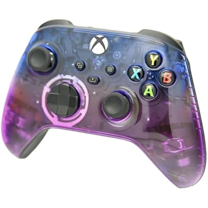 Wireless Custom Controller - Clear Blue & Purple