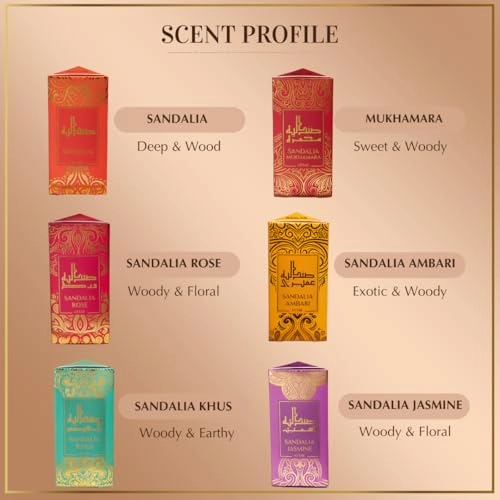 Sandalia - Eau de Parfum 6ml + Sandal Mukhamara + Sandal Rose + Sandal Ambari + Sandal Khus + Sandal Jasmine