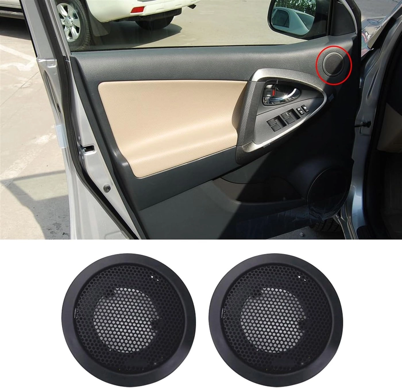 Tweeter Speaker Covers - Toyota RAV4 2009-13 Front Door