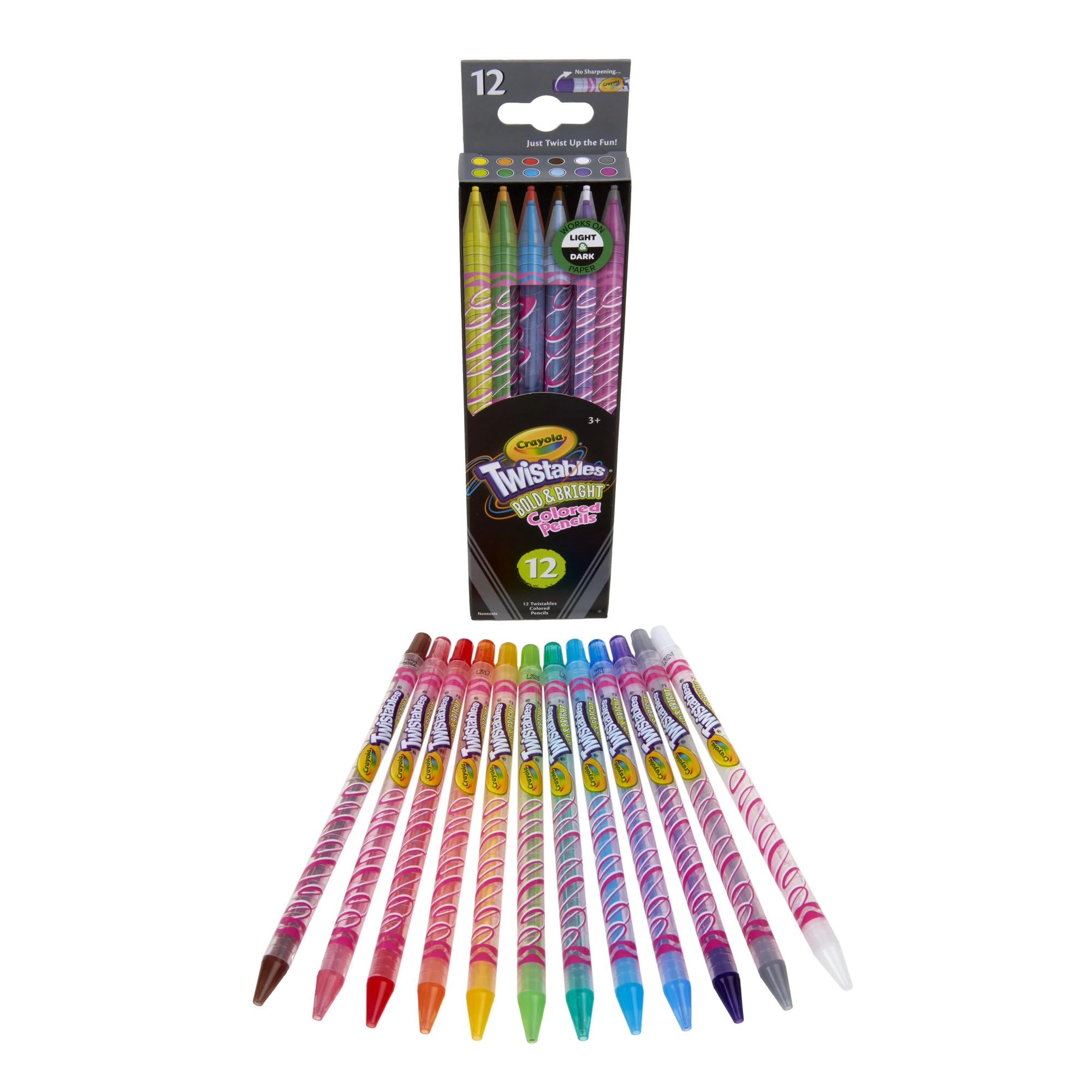Crayola Twistables Crayon Pencils - Bold & Bright - 12 Pcs