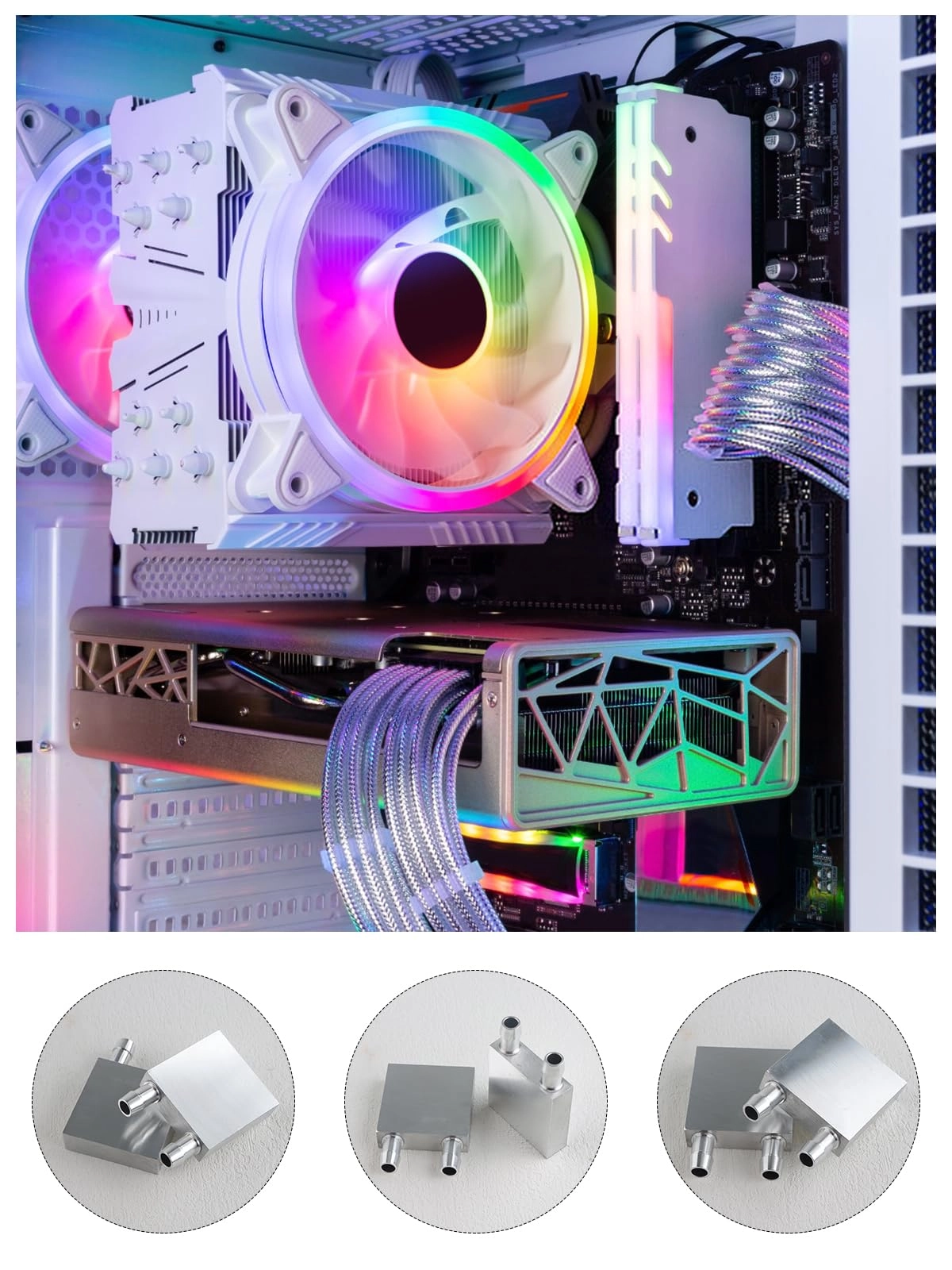 Aluminum Water Cooling Block - 40 * 40mm for CPU Pack