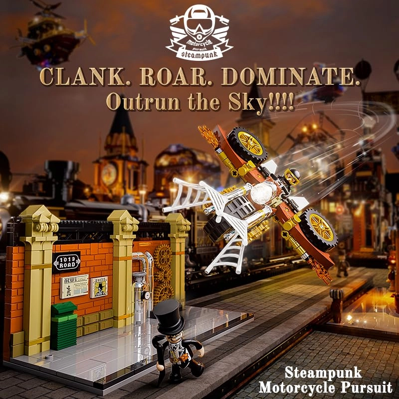 Steampunk Motorcycle Chase (F9067)