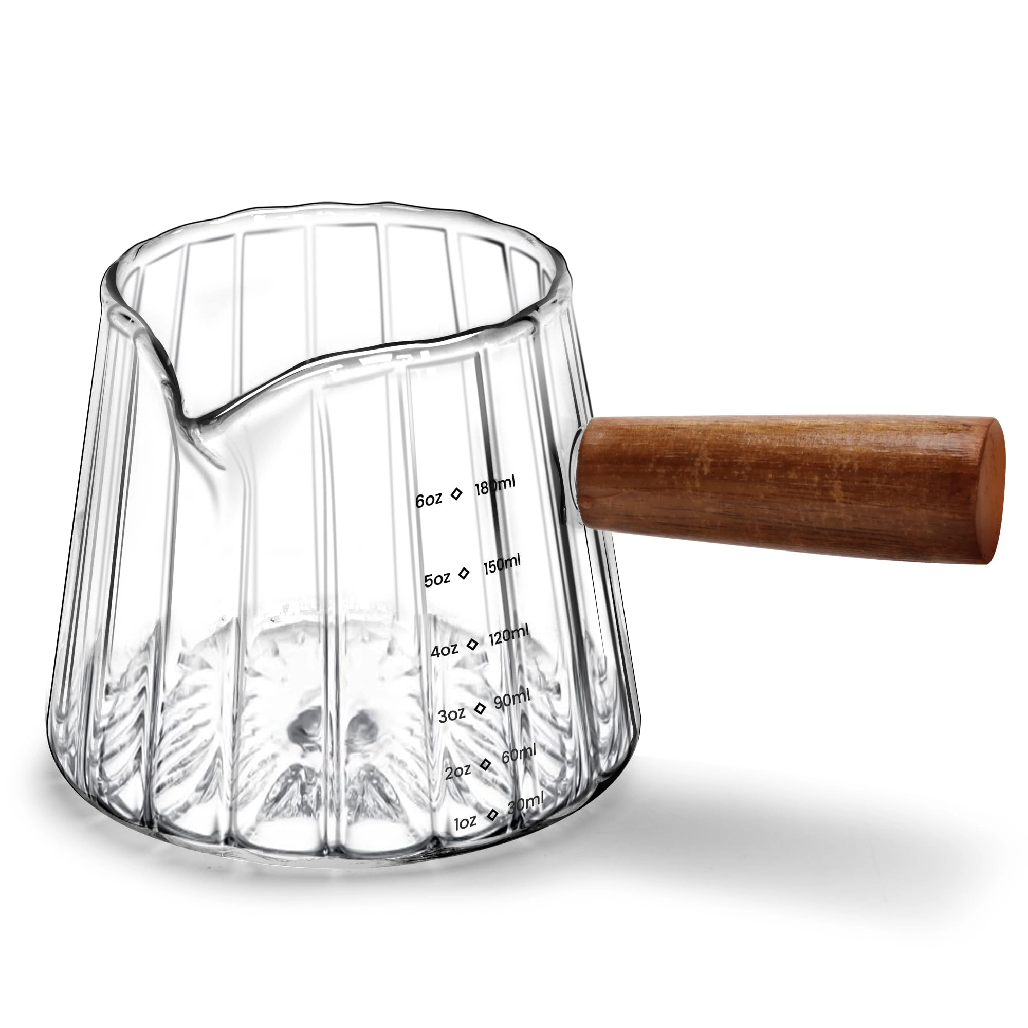 Aecsze Espresso Measuring Cup - Wood Handle 180 ml