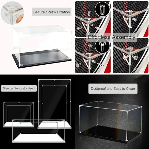 Acrylic Display Case - 62x30x20 cm for Lego 76139 Car Model