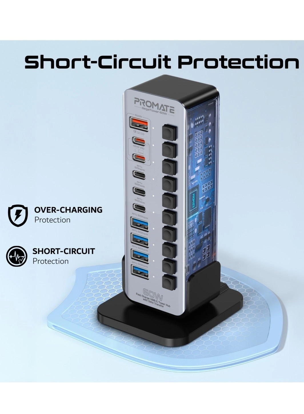 GegaTower-60W - 14-In-1 USB-C Tower Hub
