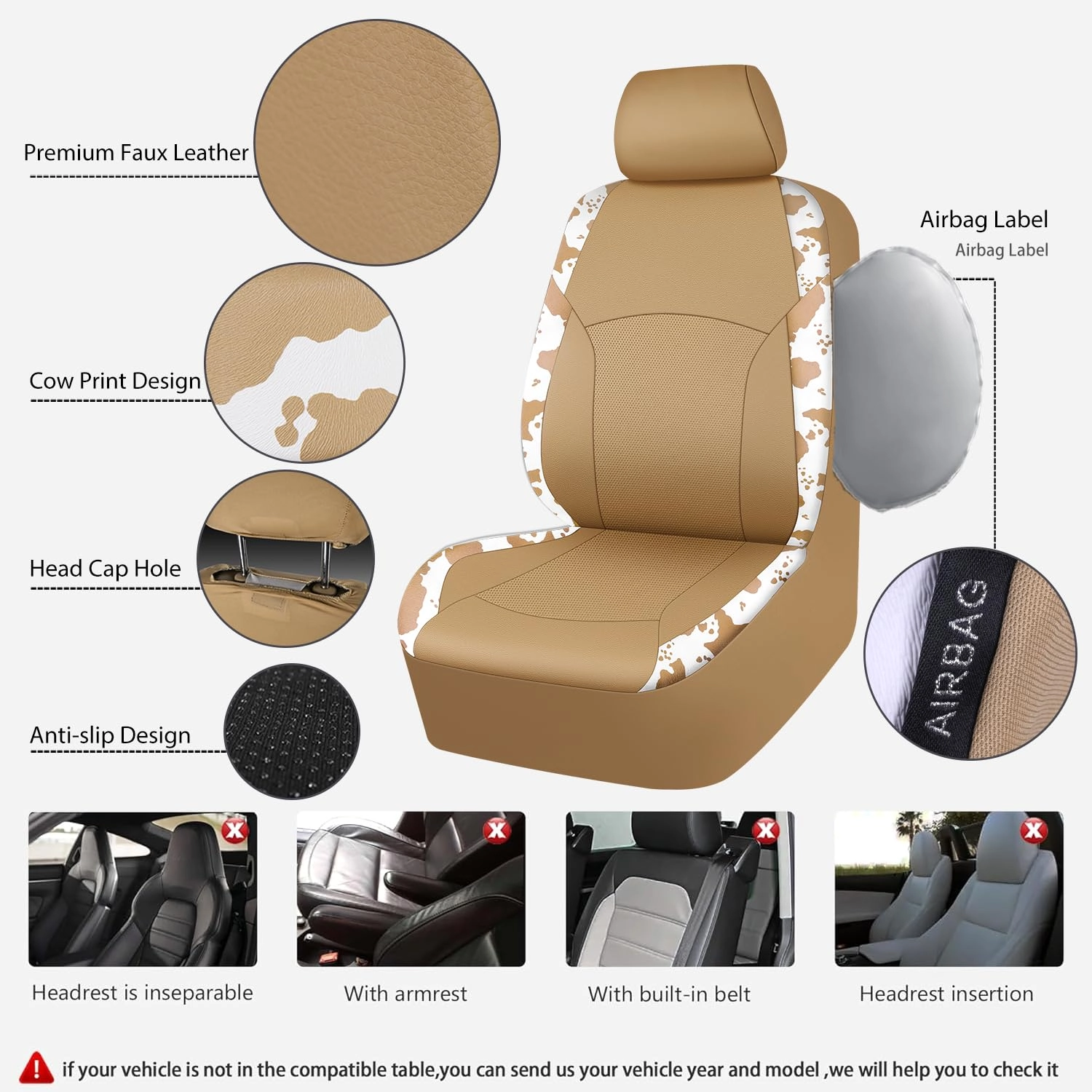 Car Seat Covers - Air Mesh Leather + Car Floor Mats - Waterproof + Steering Wheel Cover - Sporty