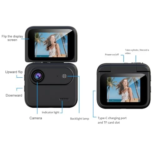 Flip Screen Sports Camera - 32GB 64GB 4K