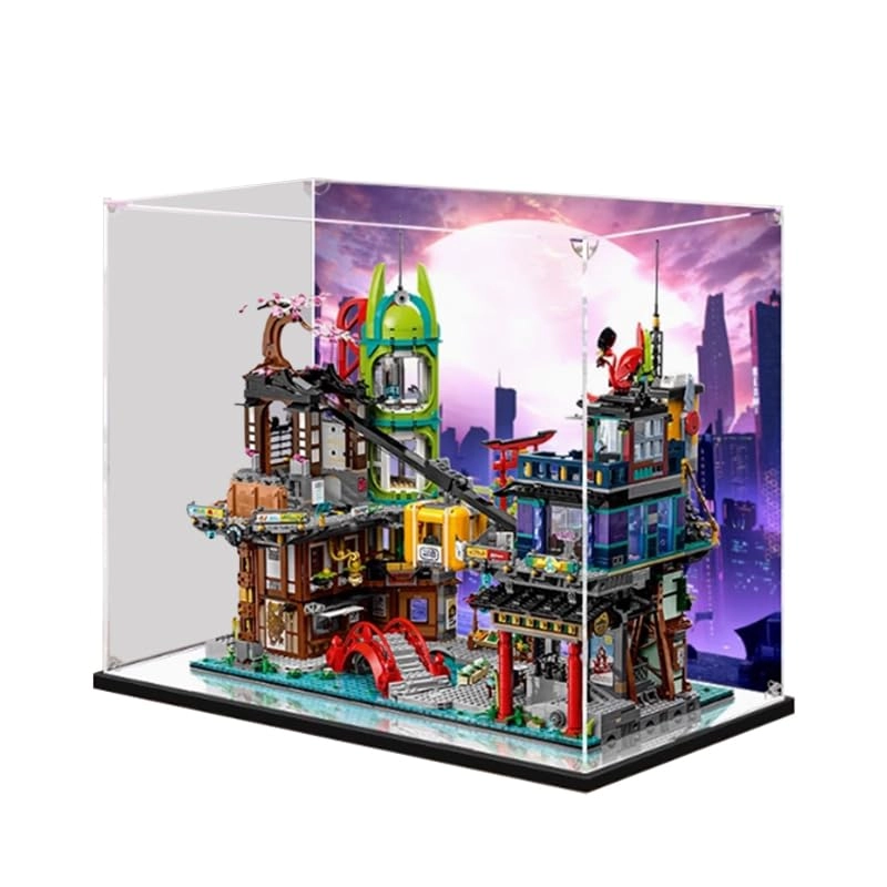 Clear Acrylic Display Case (71799) - 60x30x50cm Mirror Bottom+background