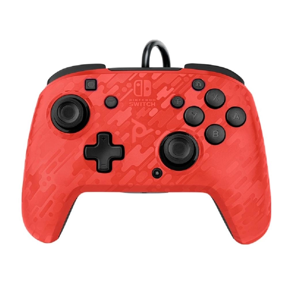 Nintendo Switch Faceoff Controller Camo Red