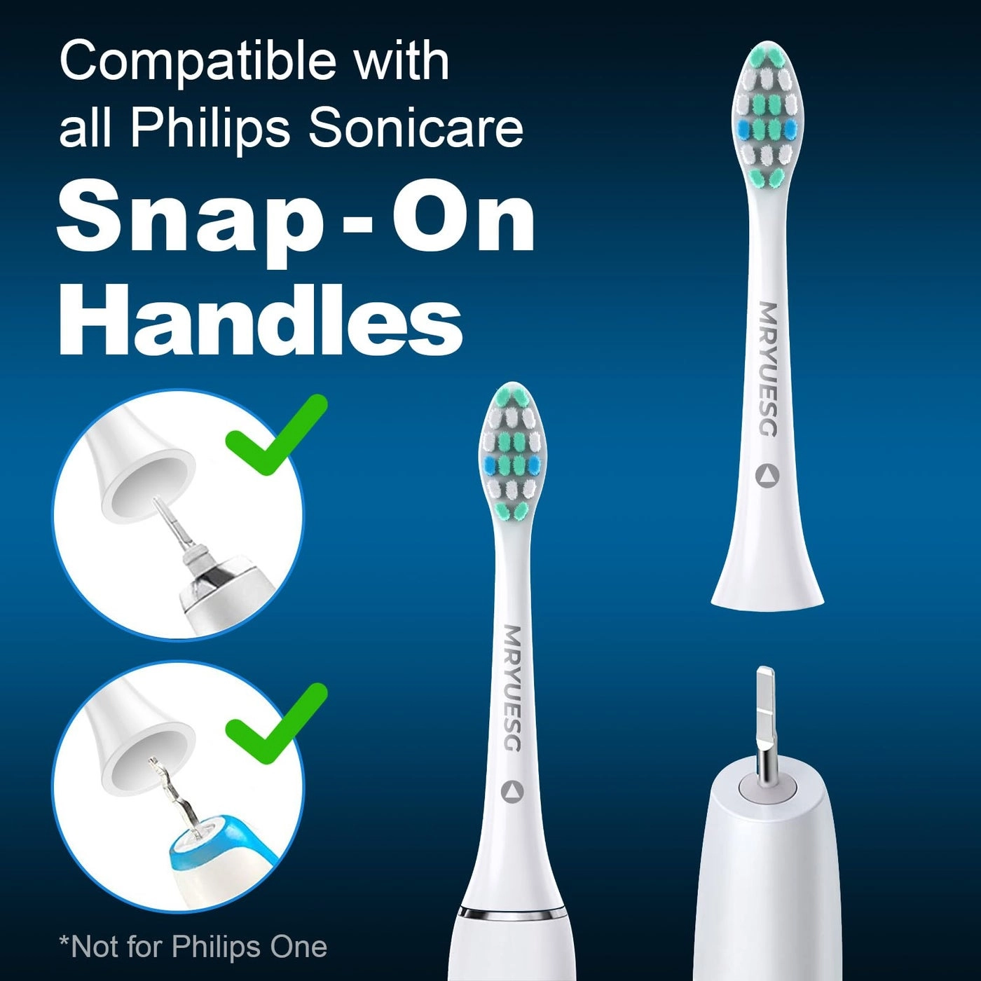 Replacement Toothbrush Heads - 10 Pack 5green+5white