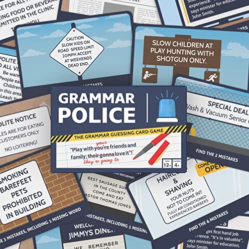 Grammar Police: Correct The Bad Grammar - Card Game
