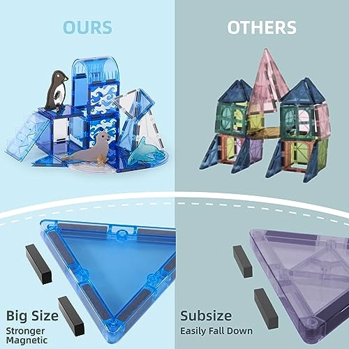 Arctic Animals Magnetic Tiles - 3 years and up 57 pieces