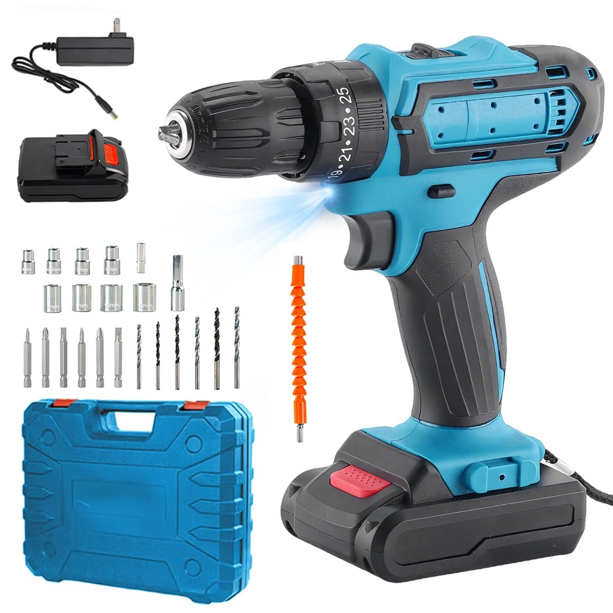 AbaqKalza VHSK250331001 - 21V 2 Batteries 25+1 Torque