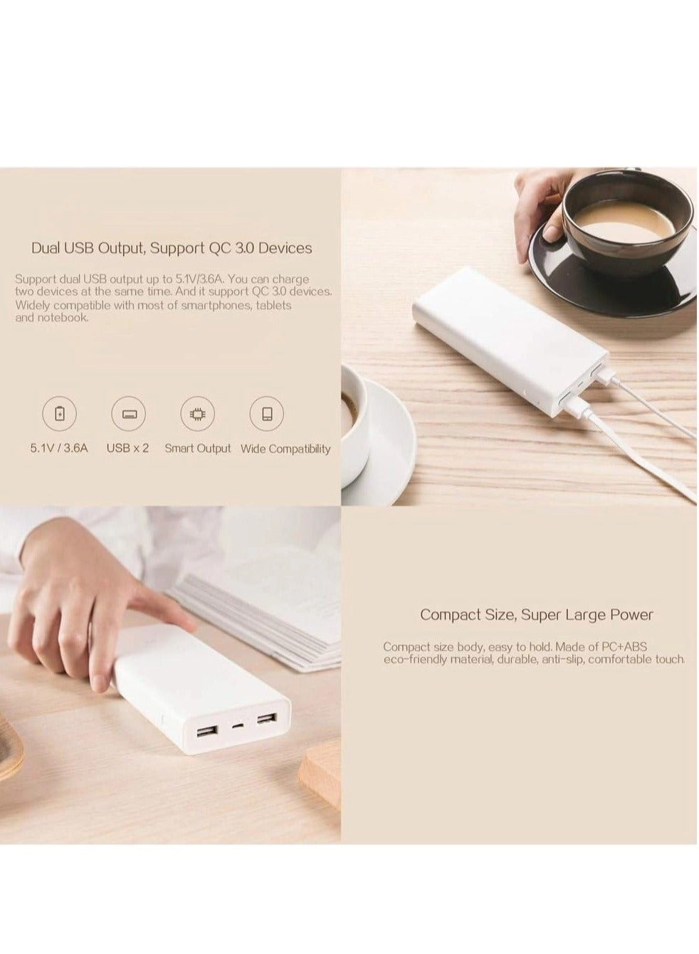 UAE65477 - 20000mAh QI Fast Charge