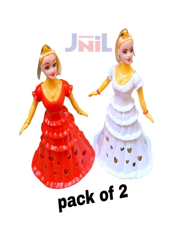 Dancing Girl Doll - Lights Music Pack of 2