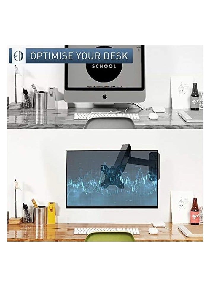 Monitor Arm Wall Mount Bracket - 1 17 to 32 inches 75mm x75mm, 100mm x100mm