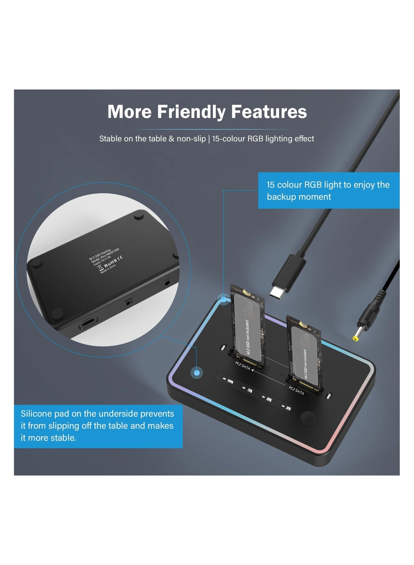 Dual Bay SSD Cloner - two