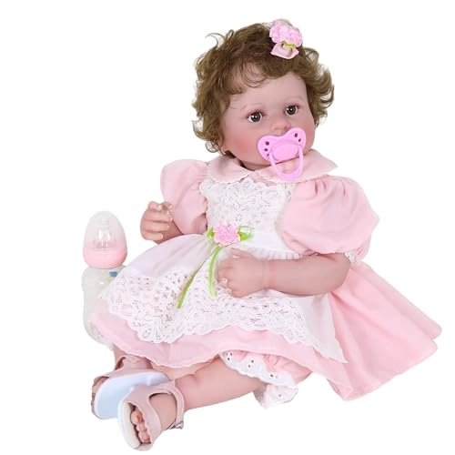 Reborn Baby Doll - 20 inch Vinyl Rooted Nyion Hair Ages 14+