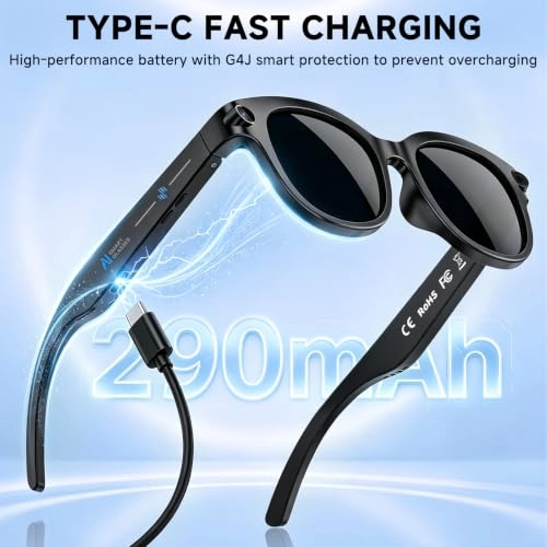 smart Glasses - Black 1 Centimeters Activity Tracker