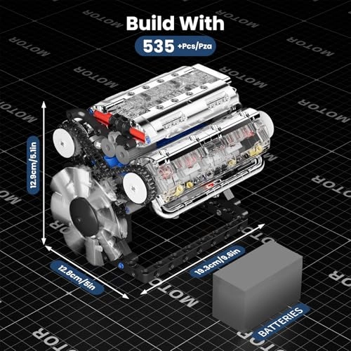 V8 Engine Model Kit - 535 pcs