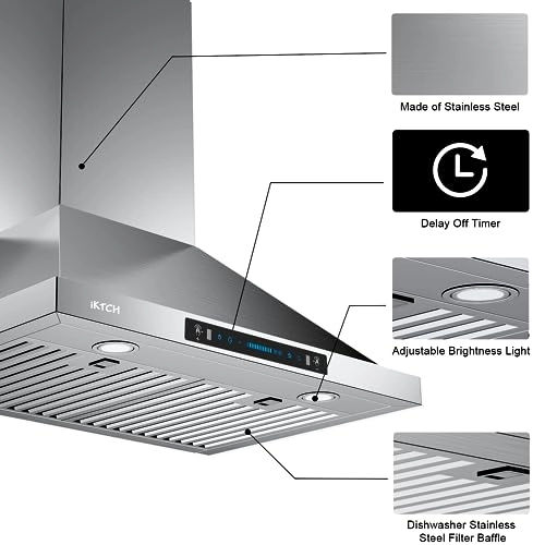 Wall Mount Range Hood - 900 CFM 30-inch