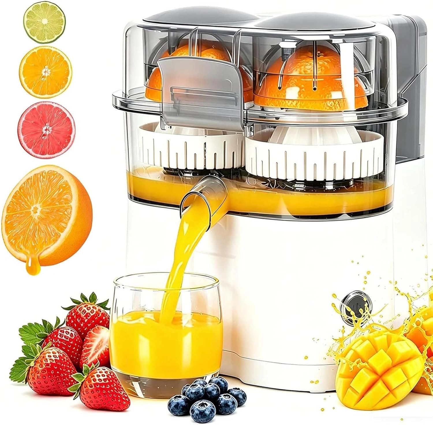 DUHANXI Dual Head Electric Citrus Juicer - 150W ≤400mL
