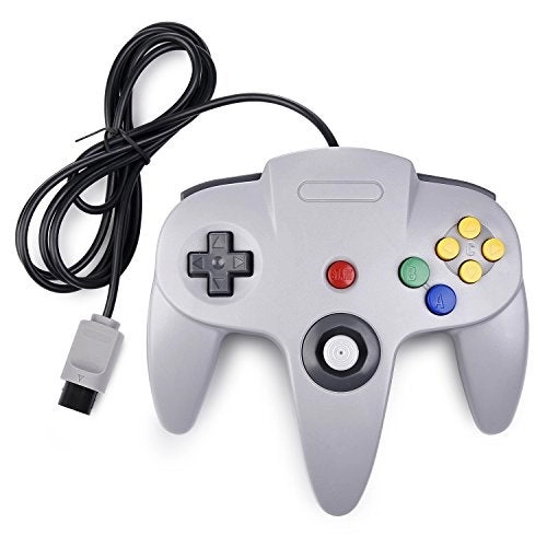 Classic N64 Controller - 2 Pack Yellow/Gray + N64 Controller Extension Cable - 2 Pack 6FT