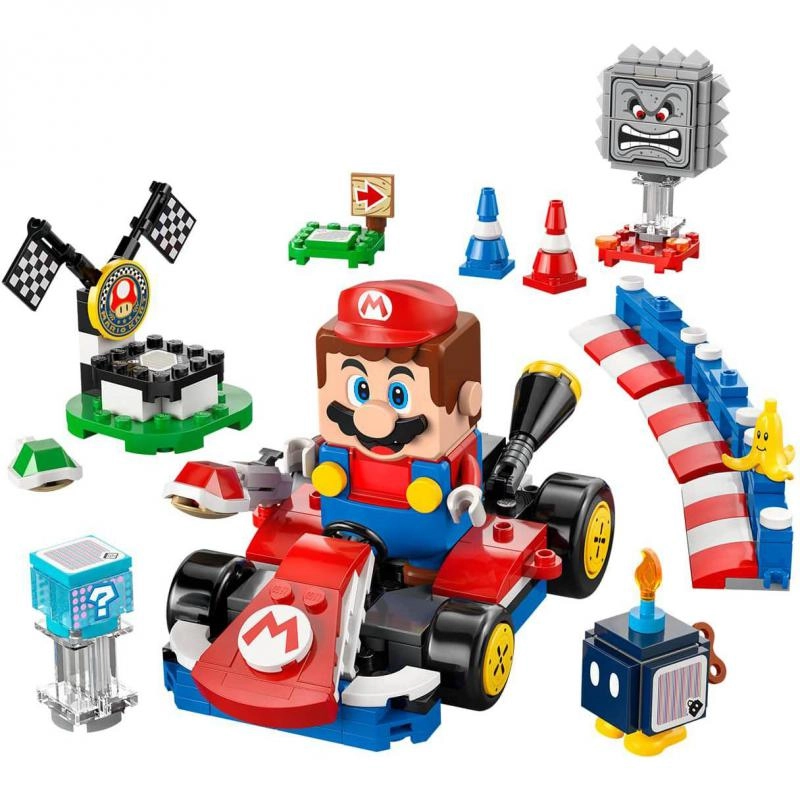 Super Mario LEGO Interactive Mario & Standard Kart (72043) - 3 Figures Toy Race Course