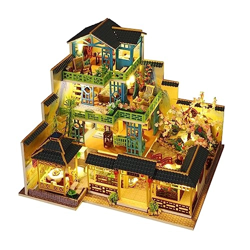 Miniature Villa Dollhouse - Wood DIY LED