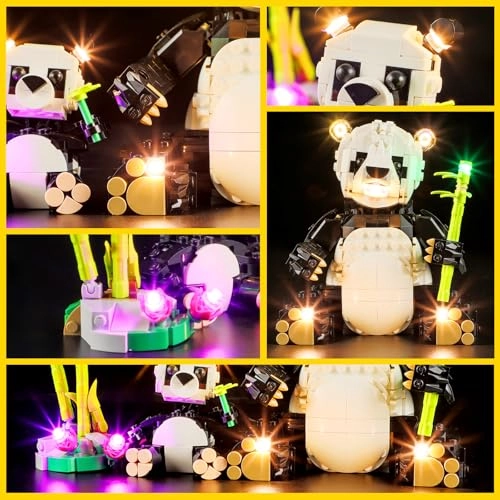 Light Kit - for LEGO Creator 3-in-1 Wild Animals Panda Family 31165 (Lights Only, No Model)